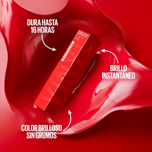 Labial Maybelline Líquido Vinyl Ink 25 Red Hot