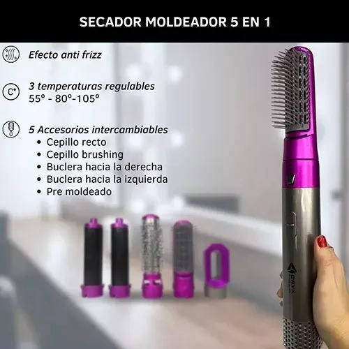 Set Moldeador de Cabello 5 en 1 Hot Air Styler