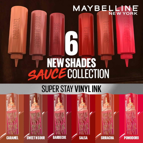 Maybelline – Labial SuperStay Vinyl Ink 185 Caramel