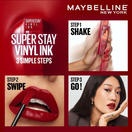 Maybelline – Labial SuperStay Vinyl Ink 185 Caramel