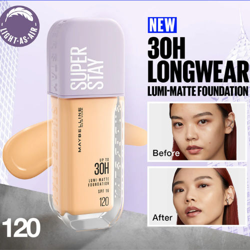 Maybelline – Base Líquida Super Stay Lumi Matte 120